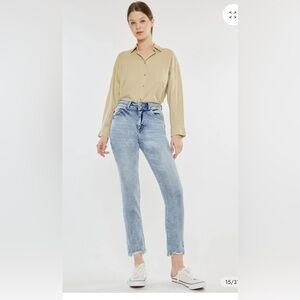 KanCan Cadence Ultra High Rise Slim Straight Leg Jeans Size 13/30